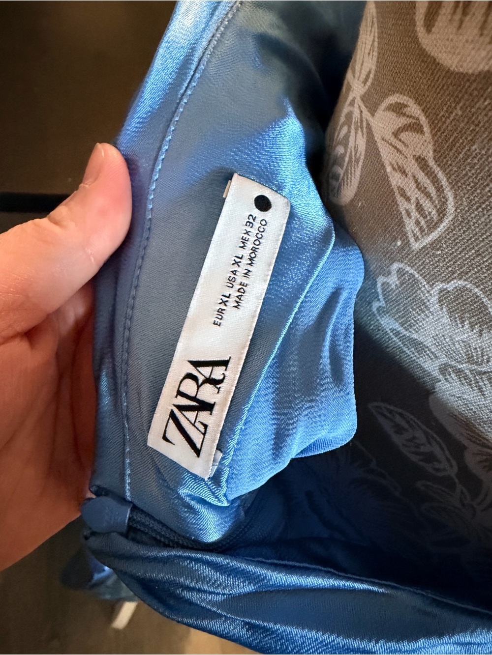Zara Sapphire Blue Halter Satin Maxi Dress - Picture 4 of 5